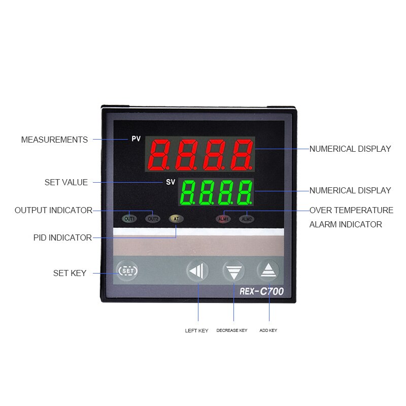 PID Digital Temperature Controller REX-C100 C400 C700 C900 Thermostat SSR Relay Output