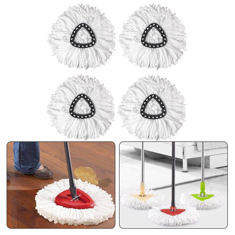 Mop Head Squeeze Micro Replacement 360°Spining Mophead Ultrafine Floor Mopping Portable Micro Spinning Fiber Flat Mop Heads