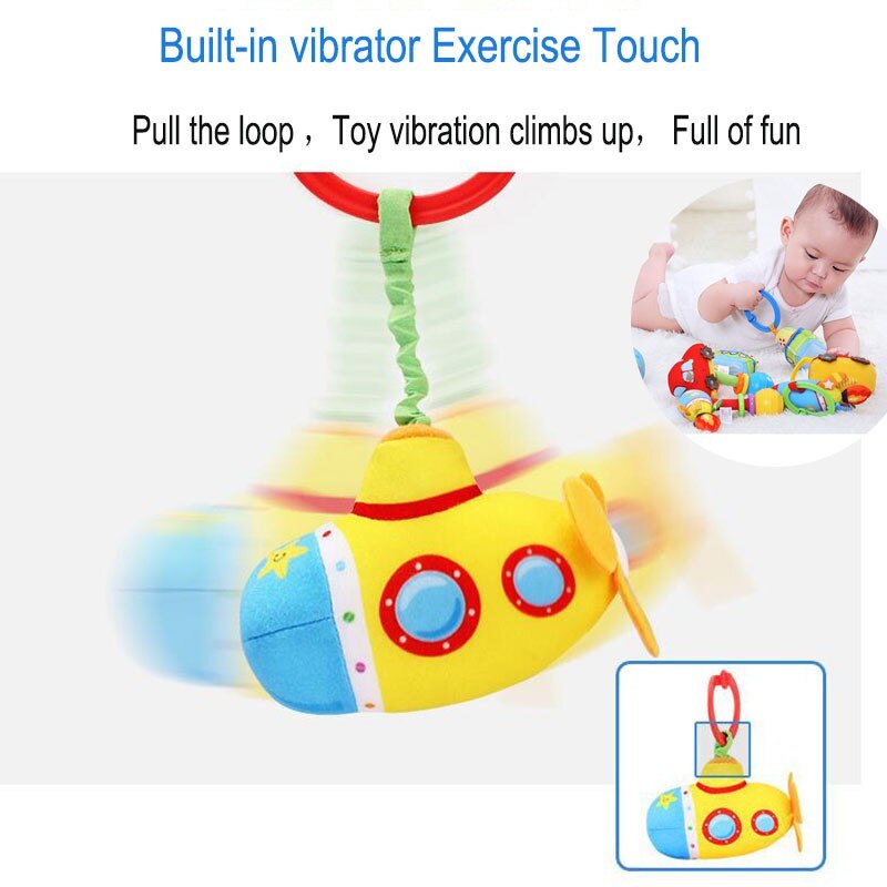 Nette Vlies Pädagogisches Spielzeug Baby, Kleinkind Spielzeug dehnen Vibration ziehen Ring Plüsch Rassel Hand Schütteln Glocke Bett Glocke Spielzeug Weichen