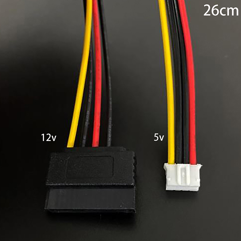 Cable de fuente de alimentación HDD SATA de tipo pequeño a 15 Pines, PH 2,0mm, 4 pines, 20AWG, para Industrial, todo en uno, HD Mini 5V, 12V: Negro