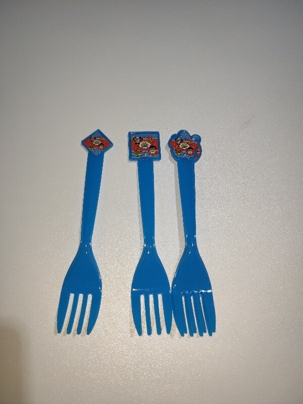 disposable party decoration red Ryan theme birthday children's cup and saucer banner top hat party supplies baby shower: Fork x 10