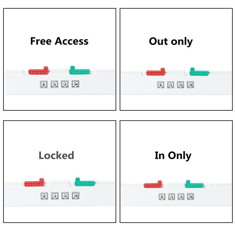 Kat Deur Flap Deur Met 4 Manier Security Lock Flap Deur Voor Hond Katten Kitten Abs Plastic Kleine Huisdier Gate deur Kit Kat Honden Flap Deur