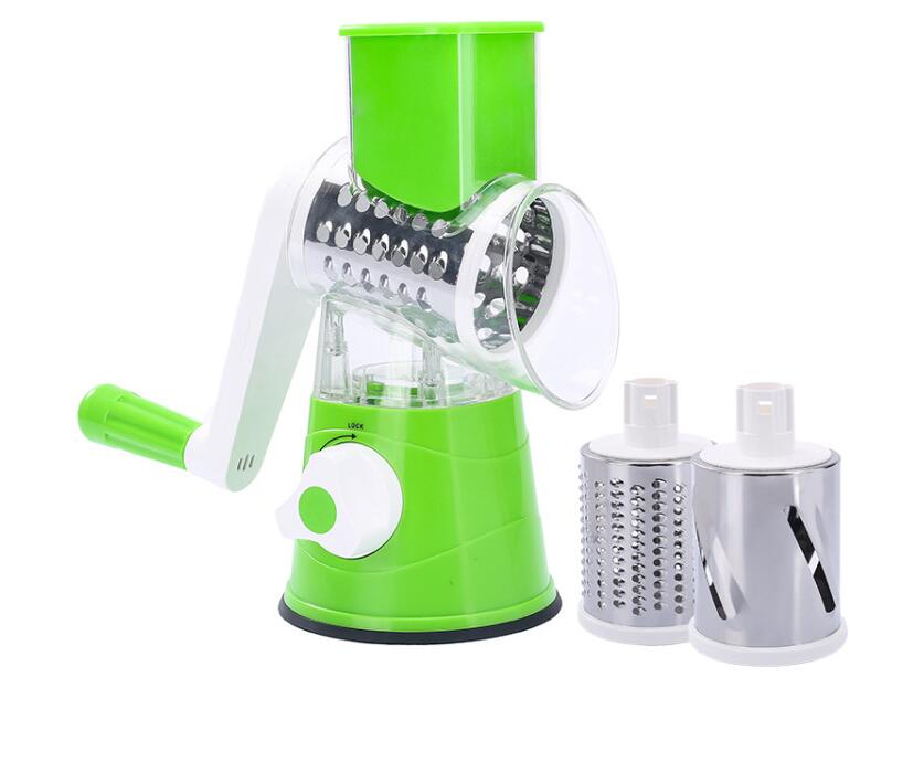 Rund mandolin skiver håndkraft veggie chopper til salat kartoffel ost løgskærer mad chopper køkken gadget spare mere tid: B