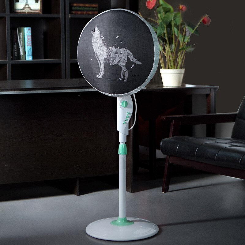 Cartoon vertical fan cover round fabric electric fan dust cover floor-to-ceiling fan cover