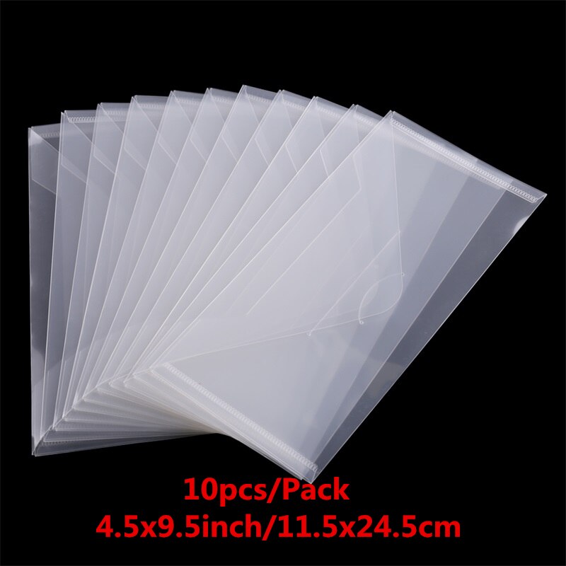 Sturdy Transparent Plastic Storage Bags Set For Dies Stamps Paper Cardstock Collections Organizer Holders Bags Storage Envelopes: 3 Packs / 11.5x24.5cm