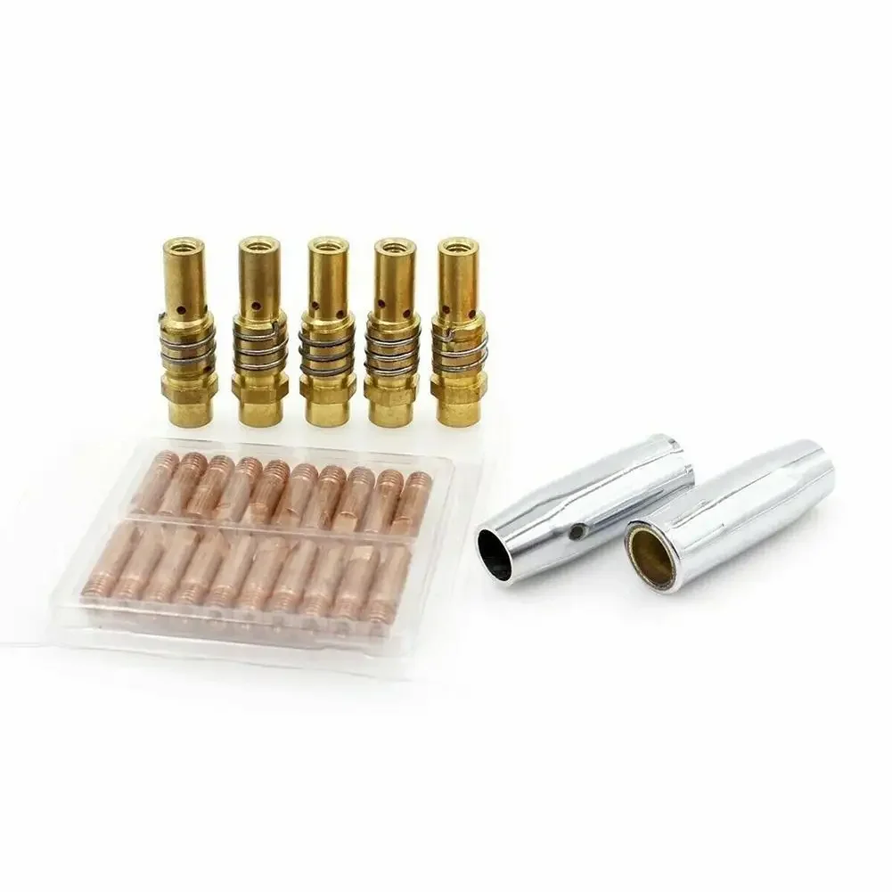 Consumibles de punta de contacto Mig 16 piezas Soldadura MIG MB15 15AK Punta de contacto 0,8/1,0/1,2 mm Boquillas conductoras Consumibles Tubos de contacto