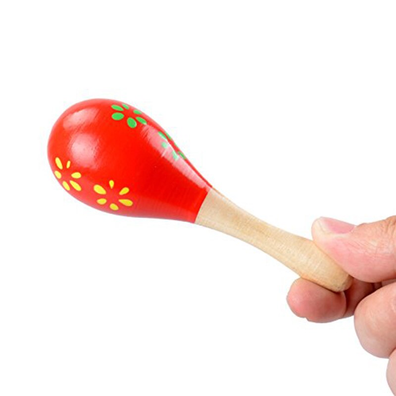 HLBY 2 pièces crotale en bois de sable instruments de musique jouets pour enfants couleur aléatoire