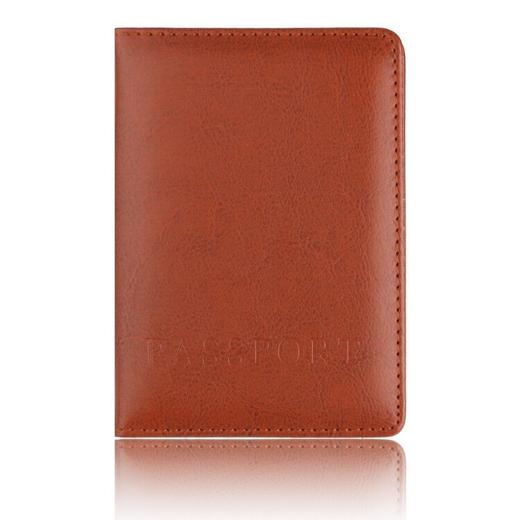 Aminyee Travel Accessories Passport Holder Cover Vintage PU Leather Men RFID Business Credit Card Wallet Storage Case Organizer: Orange