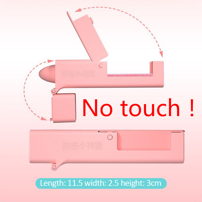 Sans contact ouvre-porte clé défenseur zéro touche tactile Anti-désinfectant presse ascenseur clé boucle porte ouverte clé Chave clé sans contact