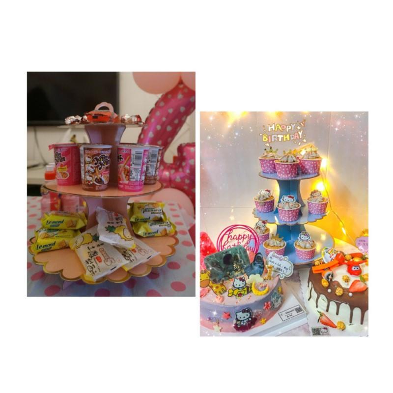 3-Ebene Kuchen Stehen Muffin Karton Tee Party Heißer Stanzen Spitze Kuchen Stehen Faltbare Geburtstag Mi Party Dekoration Nachtisch stehen