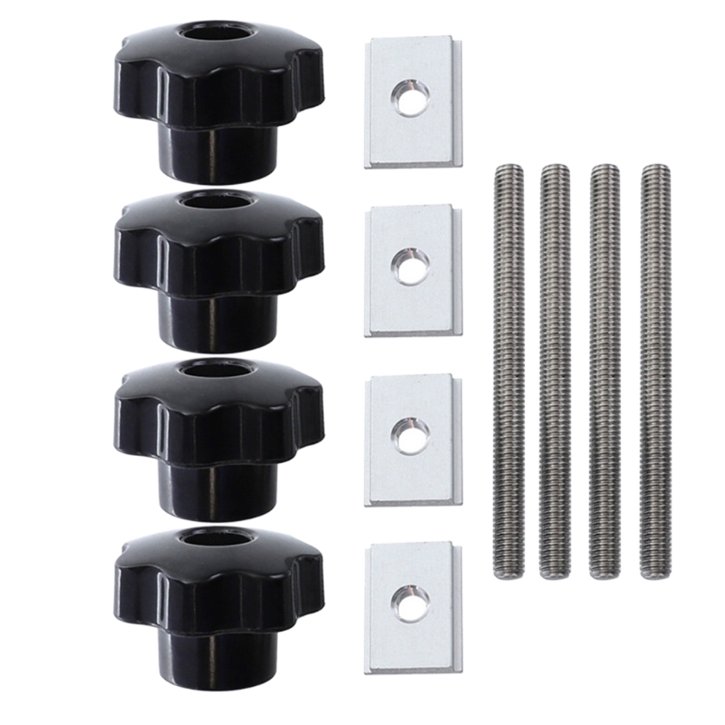G8DA Handle T-slot Slider Miter T-track Jig Screw Fixture Table Saw Router Chute Rail Special Accessories Woodworking Tool Set: 4