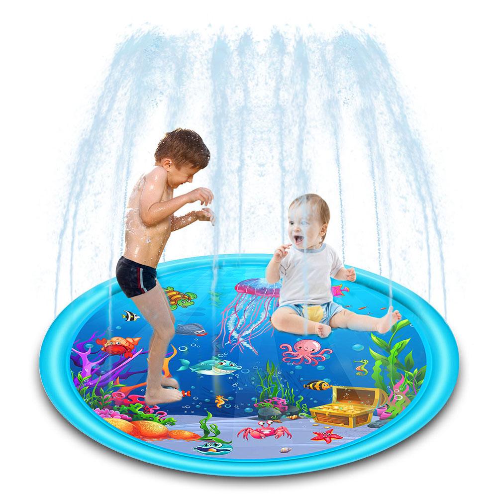 Opblaasbare Splash Pad Sprinkler Outdoor Water Fun Splash Pad 3 In 1 Waden Zwembad Voor Achtertuin Jongens Meisjes