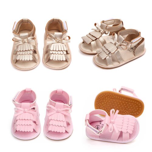 Citgeett infantil do bebê da menina verão macio sandálias do plutônio borla da criança anti-deslizamento sapatos bonitos do verão