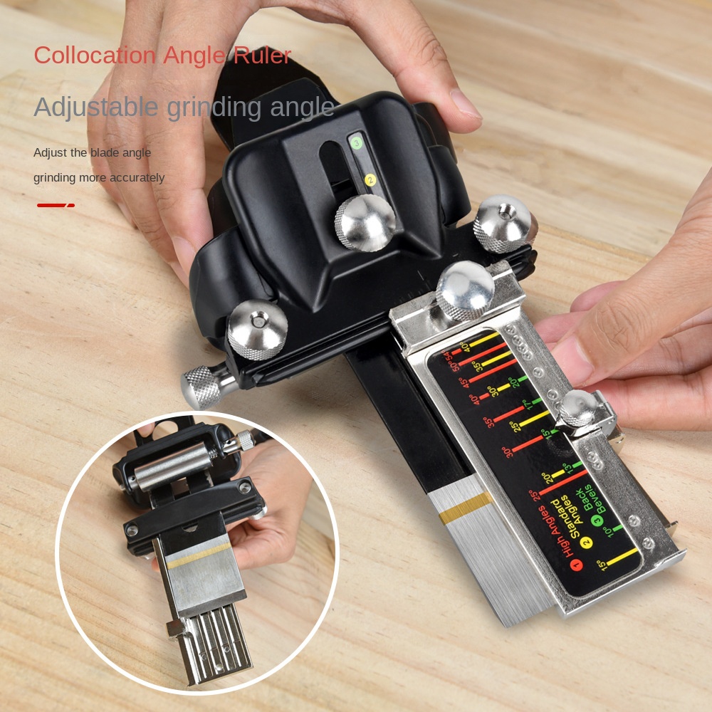 Sharpening Guide with Angle Scale Board Precise Sharpening for Chisels and Planer Blades Ergonomic Sturdy Metal Construct