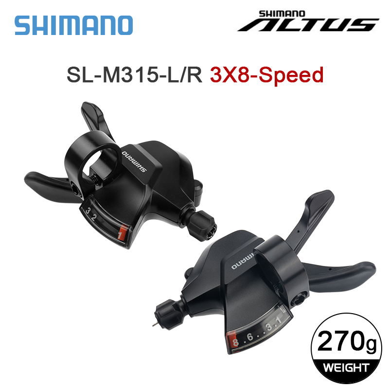 Shimano-palanca de cambios M315 para bicicleta de montaña, 7 y 8 velocidades, Altus, RD-M310, desviador trasero, 21S, 24V, 3S: Morado
