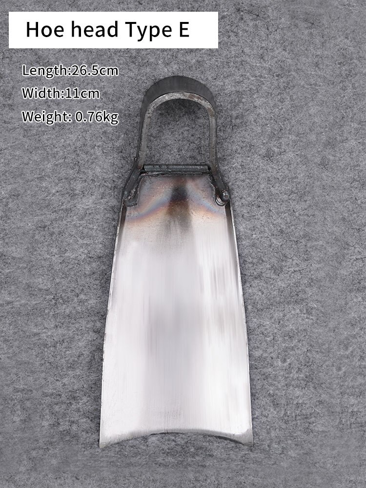 Household Farm Hoe Head Digging Old-fashioned Forging Rail Steel Durable Weeding Land Reclamation And Earth Excavation Tools: E