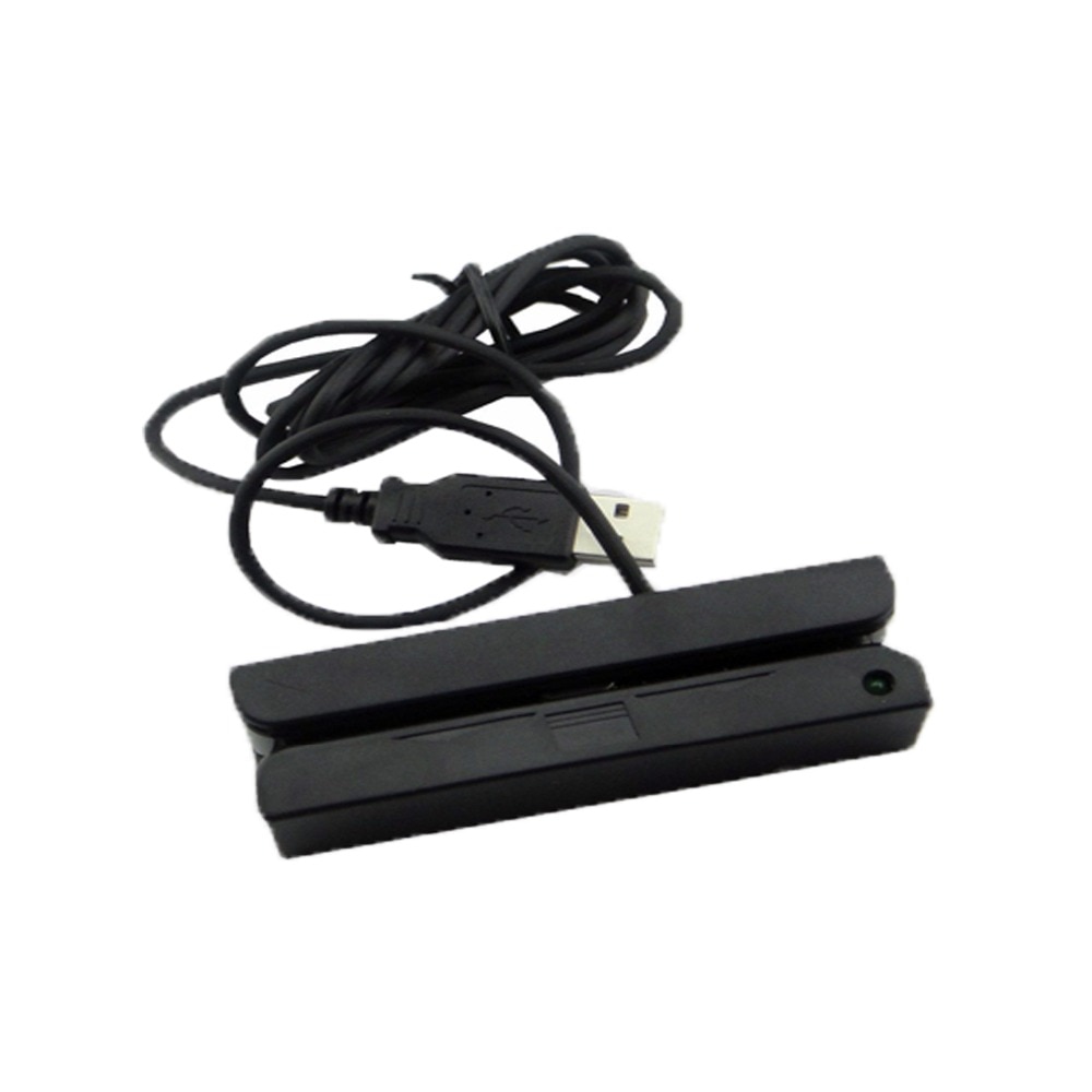 Mini Size Track 1/2/3 Small Magnetic Stripe Card Reader USB ATM 3.5MM Encoder Swipe Machine HCC750