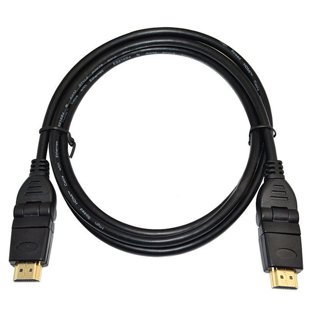 Cable adaptador giratorio HDMI 2,0, Cable macho de versión 2,0, giratorio de 360 grados, ajustable, línea angular derecha e izquierda