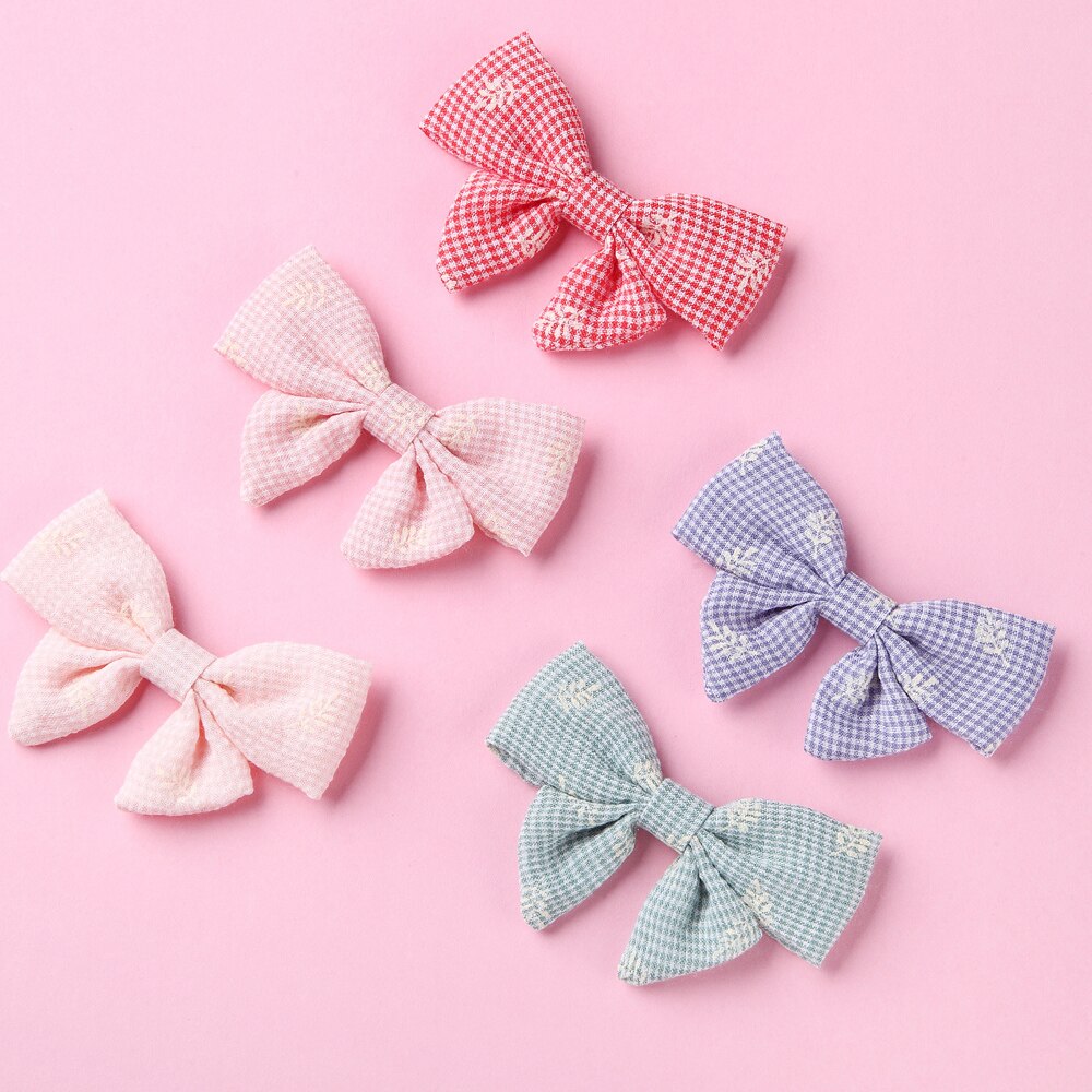 5 Stks/partij Hair Bows Met Clips Voor Kids Kleurrijke Haarspeldjes Haarspelden Baby Meisjes Haarspeldjes Kinderen Haar Accessoires Foto Props