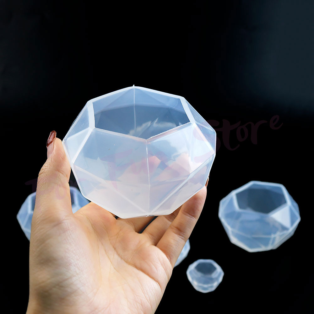 Moules en Silicone diamant pour bricolage amusant, bijoux, colliers, pendentifs, goutte de cristal, colle, résine, artisanat fait à la main, ornement de bureau