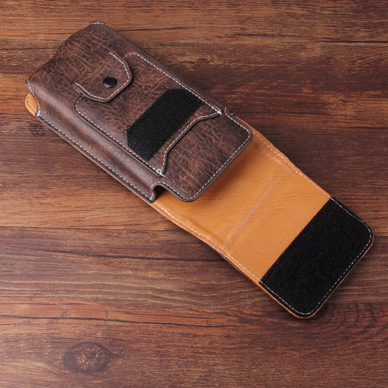 Vintage Universele Telefoon Case Lederen Mannen Taille Zakken Holster 4.7 inch tot 6.3 inch Mobiele Telefoon Man Taille Verpakking Mini riemfanny