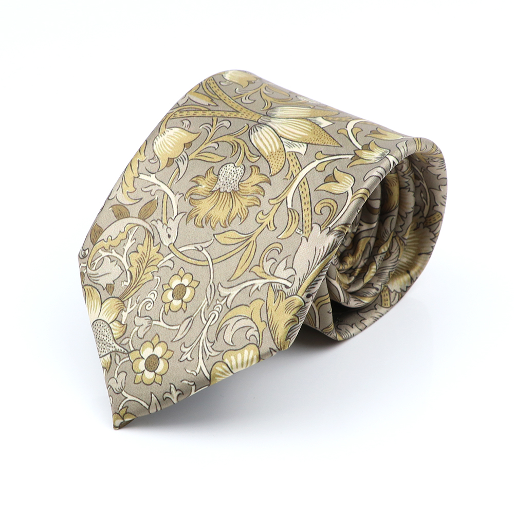 Stropdas in elandstijl met bloemenprint, gemaakt van zacht aanvoelend groen polyester, geschikt voor mannen en vrouwen, voor bruiloften, feestjes en casual gelegenheden.: Rood