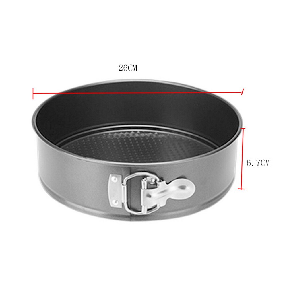 3PC Backformen Backen Pfannen Küche Kuchen Schimmel Kleine Runde Backform Schwere Kohlenstoff Nicht-Stock Slipknot Abnehmbare Basis tablett: 26cmx6.7cm