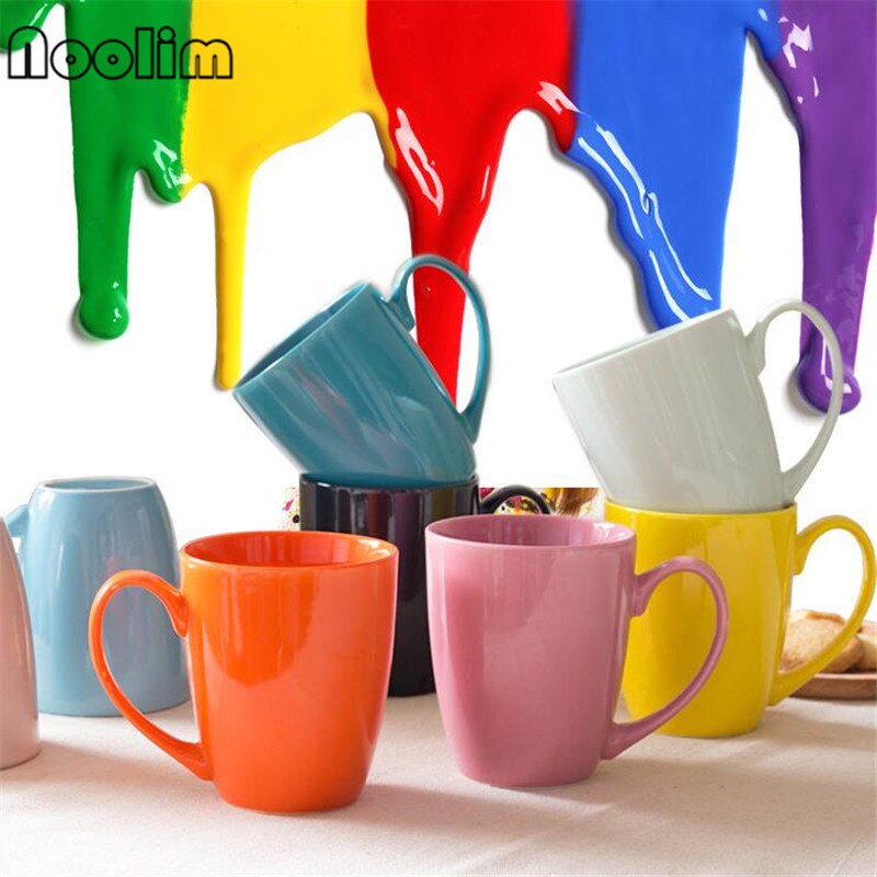 Tasses à café en porcelaine, en céramique, simples, colorées, pour le bureau, articles ménagers, couleur bonbon, pour le petit déjeuner, pour le lait