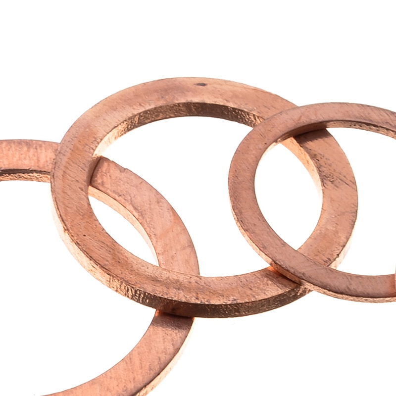 12 Sizes Solid Copper Crush Washers Assorted Seal Flat Ring Set Hardware Accessories 280PCS With Case