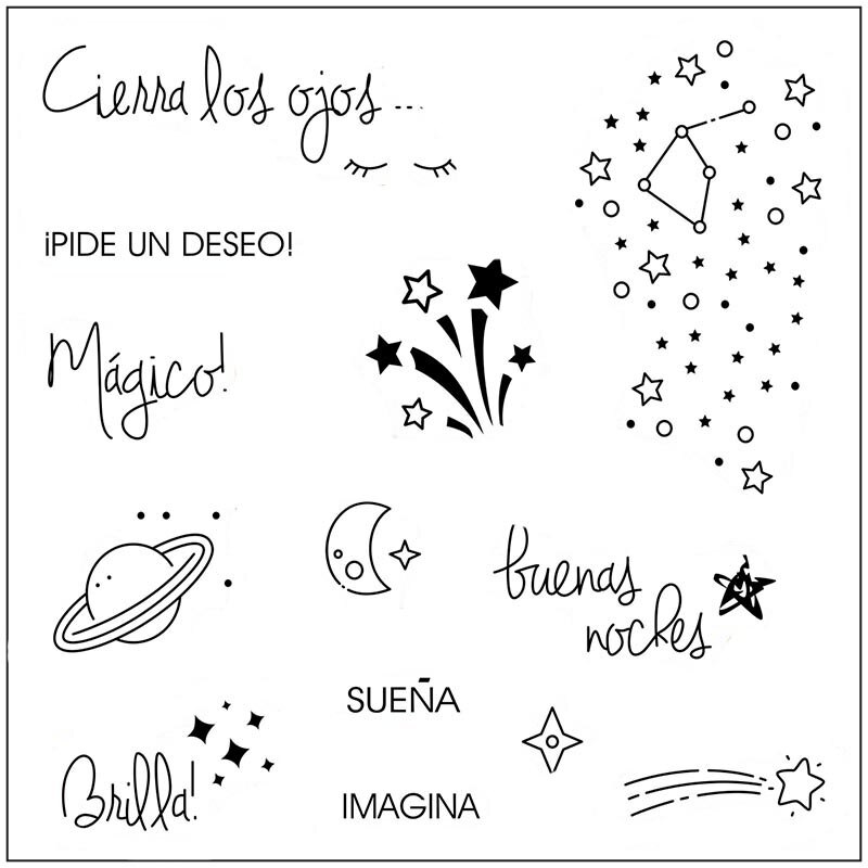 9 timbres de dessin animé espagnol pour filles | Bon ami/timbre de bain Transparent pour bricolage, scrapbooking/artisanat de découpe d'album photo, pochoirs: 404532