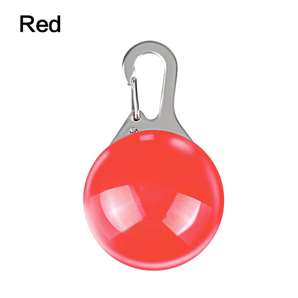 Hund katt krage glödande led ficklampa hänge natt säkerhet husdjur leder halsband lysande ljusa dekoration krage för hundar: Röd