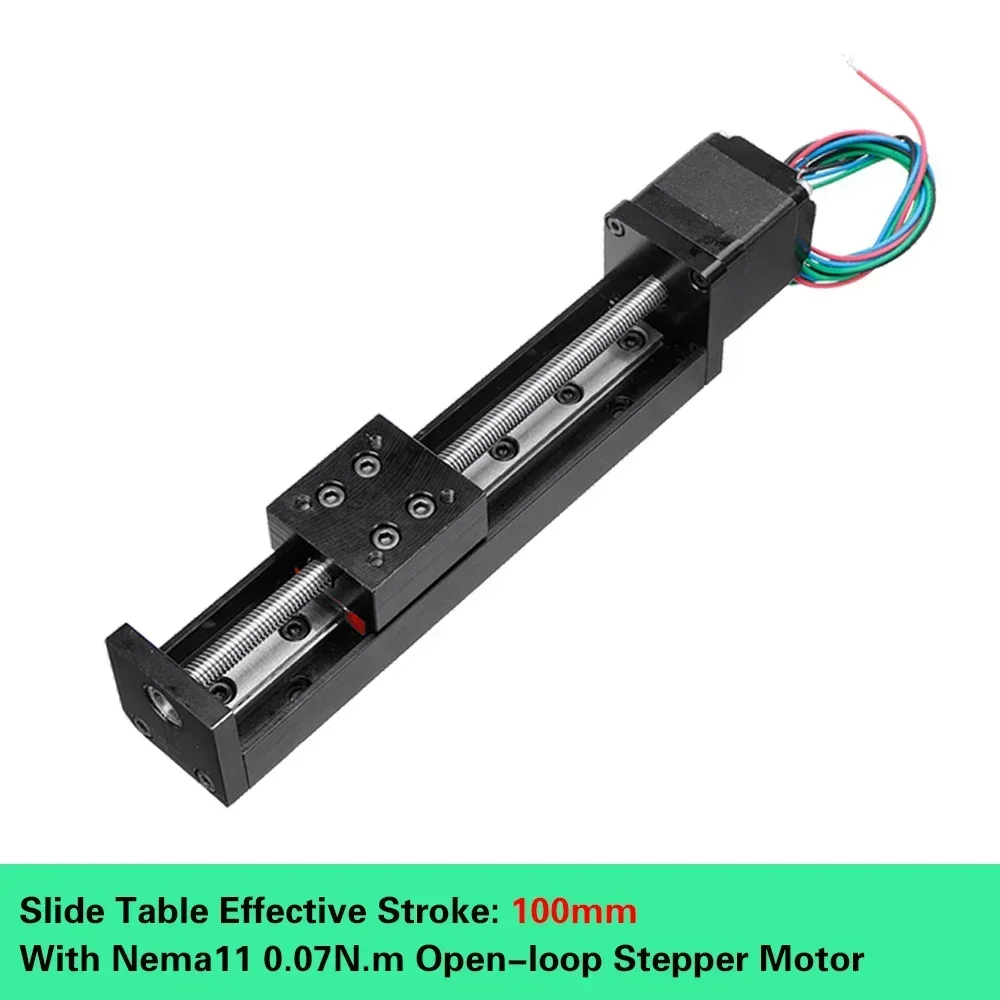 Motorized Slide Table T-type Linear Guide Rail Stage Mini Sliding Table Motor Drive Kit Electric Linear Module Z Axis 50-300mm: Gold / 550mm