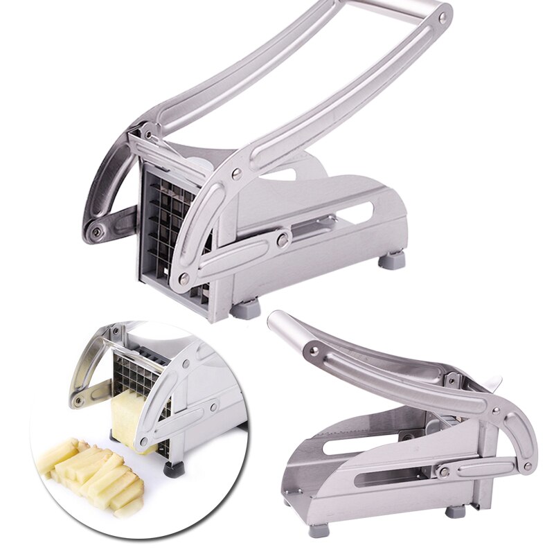 Stainless Steel Potato Cutter French Fries Cutting Machine Potato Chips Strip Slicer Chopper Shredder Fried Chips Making Tool