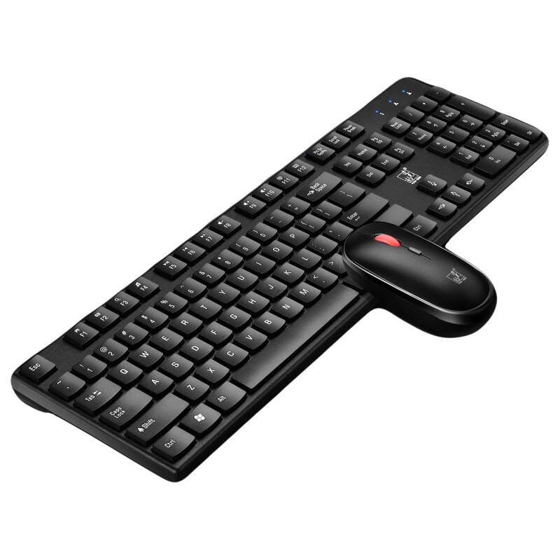2.4G Wireless Keyboard and Mouse 104-key Keyboard Office Keyboard Gaming Keyboard for PC Computer Laptop: black