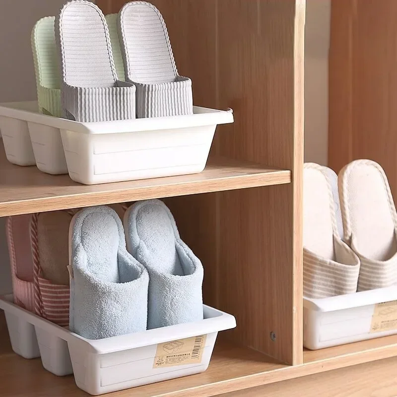 Simple Modern Nordic Style Vertical Economy Slippers Rack Space Organizer Plastic Shoe Cabinet Home Hotel Shoes Holder Storage