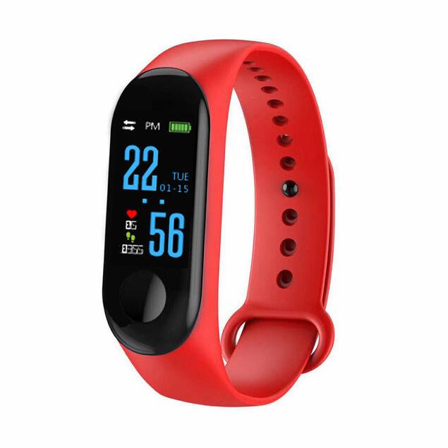 Relógio smartwatch esportivo, pulseira inteligente, monitor de pressão arterial, a prova d' água, monitor de atividades físicas, relógio: Vermelho