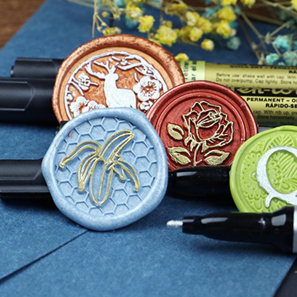 1pz Vintage ▾ Vernice Fuoco di Tenuta Speciale Penne graffiti FAI DA TE Timbro di Cera Marcatori Ceretta Penne di colore di Trasporto di Goccia