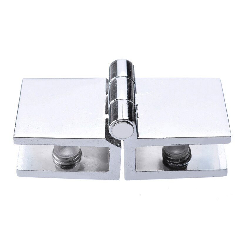 2.5mm Cabinet Door Hinge Glass Clips Clamp Single Double Action 180 Degree Glass Door Hinge for Furniture Hardware Showcase