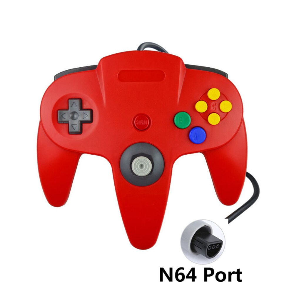 Mando con cable para GameCube, Accesorios para Nintendo N64 para PC, mando de ordenador: N64 Red