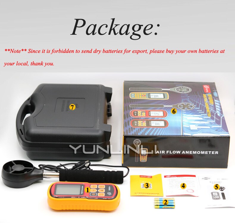 Digital Anemometer Handheld High Precision Wind Speed Meter Wind Sensor Air Volume Instrument Anemometer GM8901