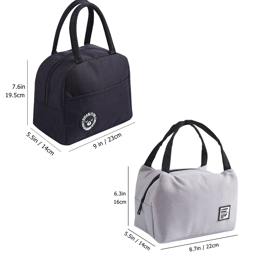 Bolsa de almuerzo reutilizable recipiente aislante para almuerzo bolso de mano para mujeres o trabajo Picnic canotaje playa pesca trabajo