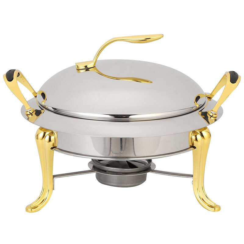 Kleine Hotpot Restaurant Pot Hotel Commerciële Huishouden Shabu Bak Pot Pot Verdikte Rvs Alcohol Pot Droog Gouden Pot: Golden 18cm