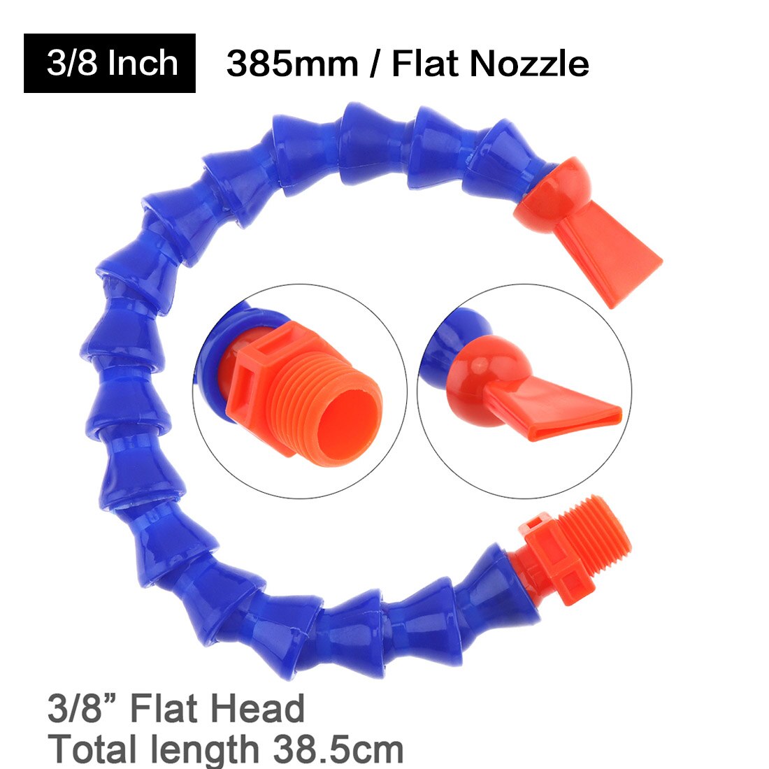 Manguera Flexible de plástico para refrigeración de aceite y agua, tubo refrigerante con boquilla de cabeza plana/redonda de fresado para torno CNC, 1/4, 1/2 y 3/8 pulgadas: Style 4