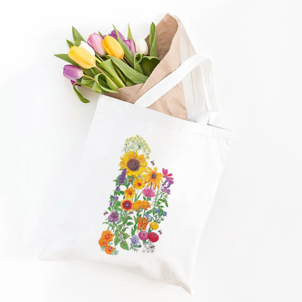 Stor kapacitet canvas väska shoppingväskor dam strand handväskor tryck eco bag bolsa de compras shopper axelväskor: B1310- msk-m