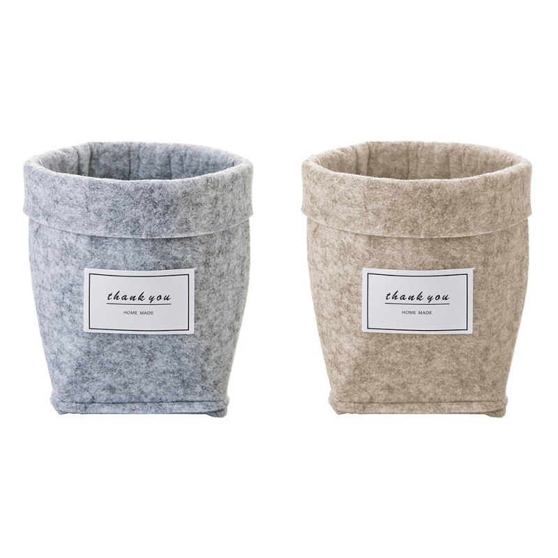 Nordic Storage Folding Flower Pot Felt Desktop Storage Fleshy Flower Pot table office and home decoration