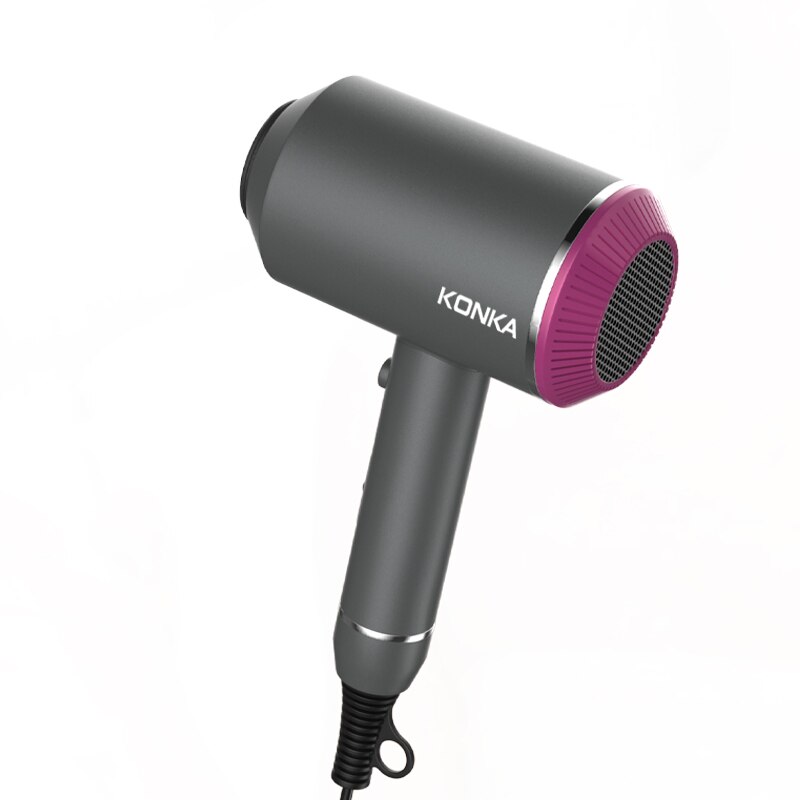 KONKA 1600W Salon Grade Hair Dryer DC Motor Negative Ionic Blow Dryer with 2 Speed 3 Heat Settings Cool Button