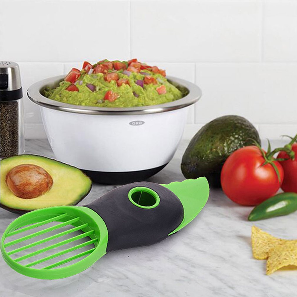 Avocado Slicer 3-In-1 Multifunctionele Avocado Slicer Center Dunschiller Fruit Groente Snijder Separator Keukengereedschap