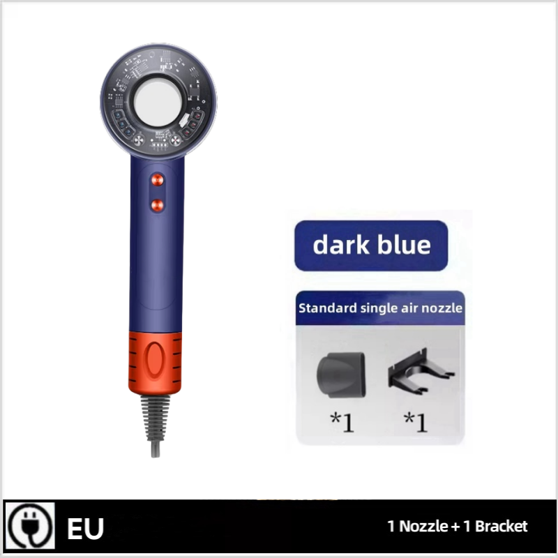 Negative ion hair-damaging leafless quick-drying hair dryer silent home hair salon hair dryer hair style machine: green