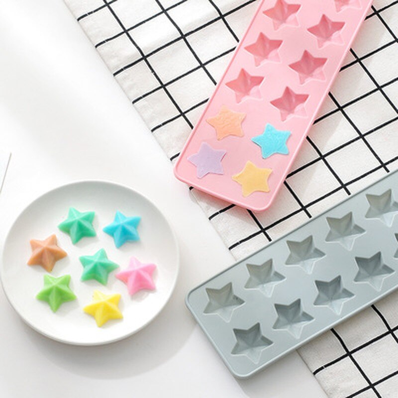 Diy 3D Ster Vorm Siliconen Mal Taart Decoreren Gereedschappen Cupcake Siliconen Mal Chocolade Vorm Decor Muffin Pan Bakken Stencil