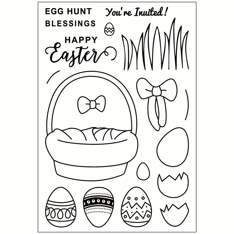 11x16weird Transparent Silicone Rubber Stamp Sheet Cling Scrapbooking DIY Cute Pattern Photo Album PaperCard Decor figure Stamp: Army Green